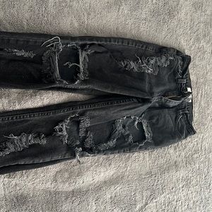 faded black ripped jeans
